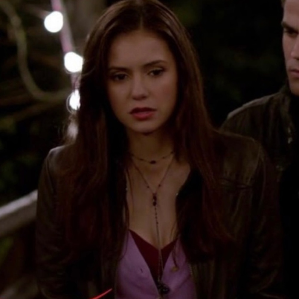 ISO Elena Gilbert purple top and red undershirt